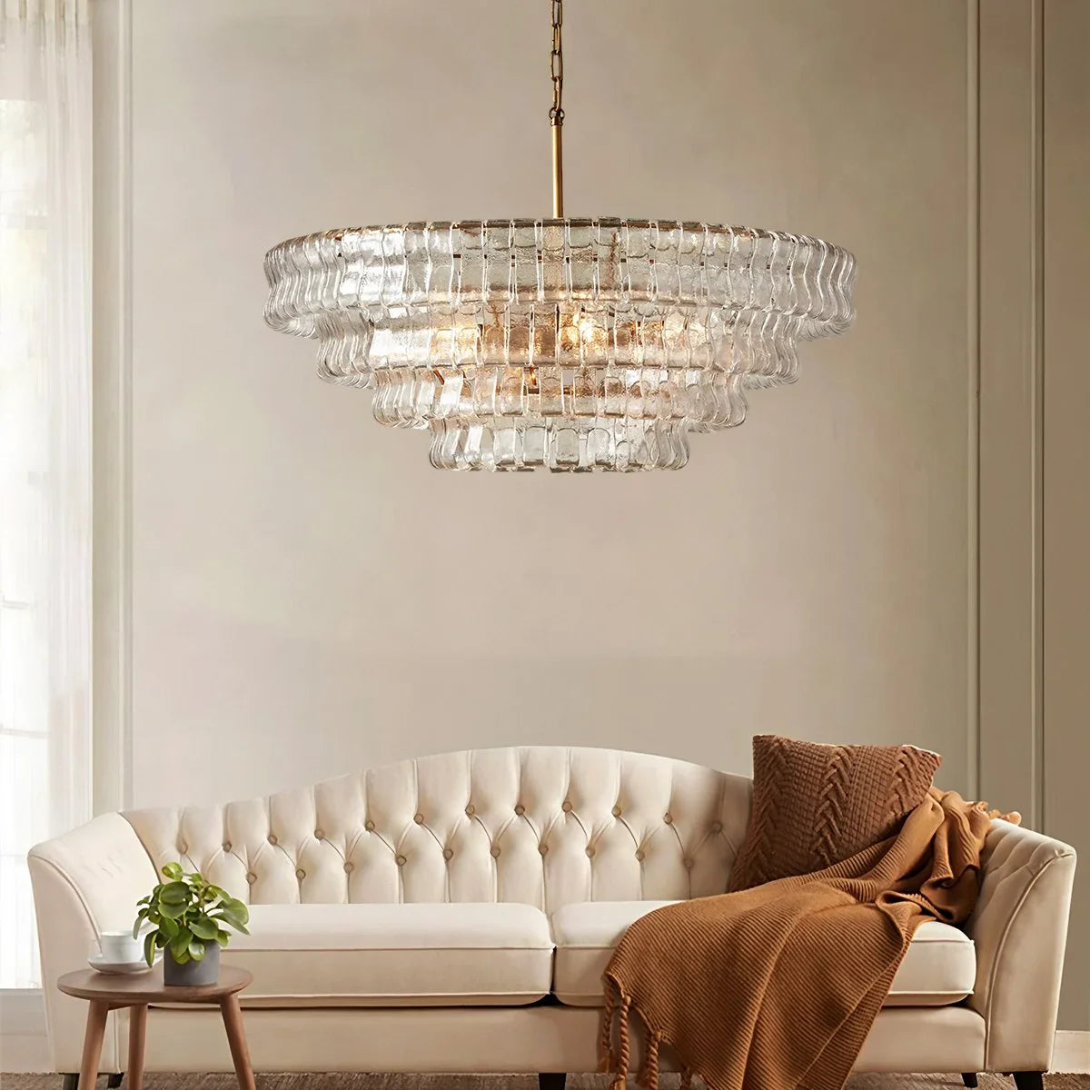 Feyran Light Luxury Murano Ring Layered Glass Chandelier