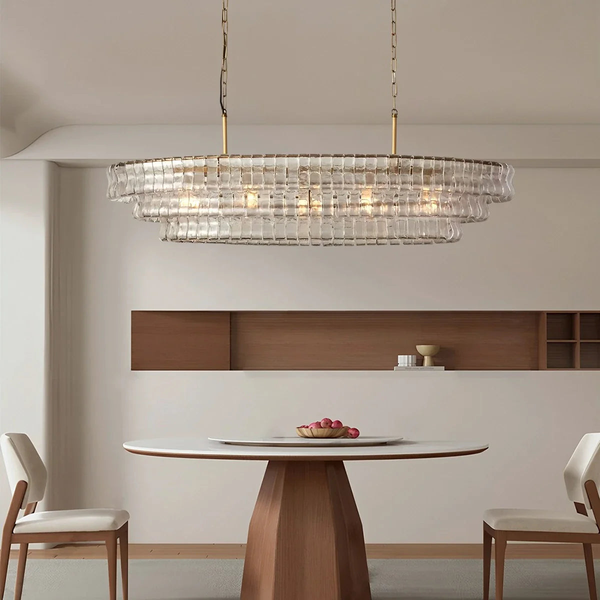 Feyran Light Luxury Murano Ring Layered Glass Chandelier