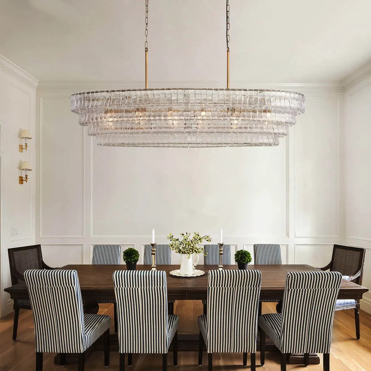 Feyran Light Luxury Murano Ring Layered Glass Chandelier