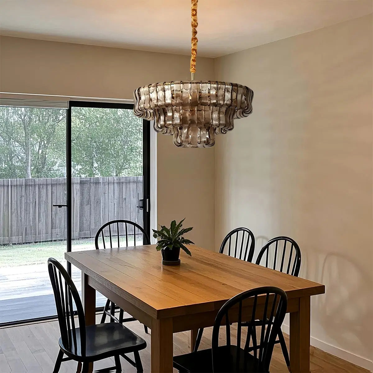 Feyran Light Luxury Murano Ring Layered Glass Chandelier