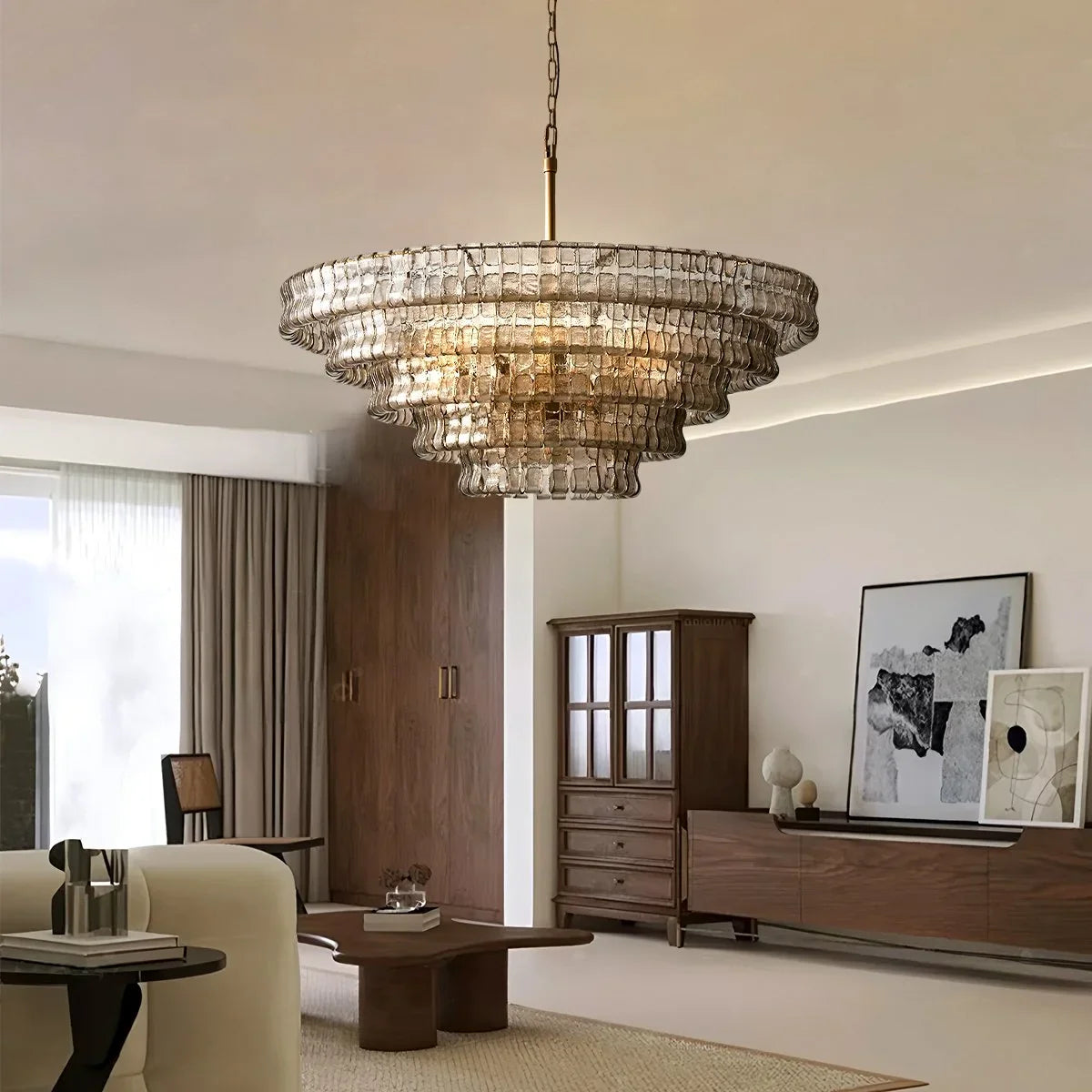 Feyran Light Luxury Murano Ring Layered Glass Chandelier