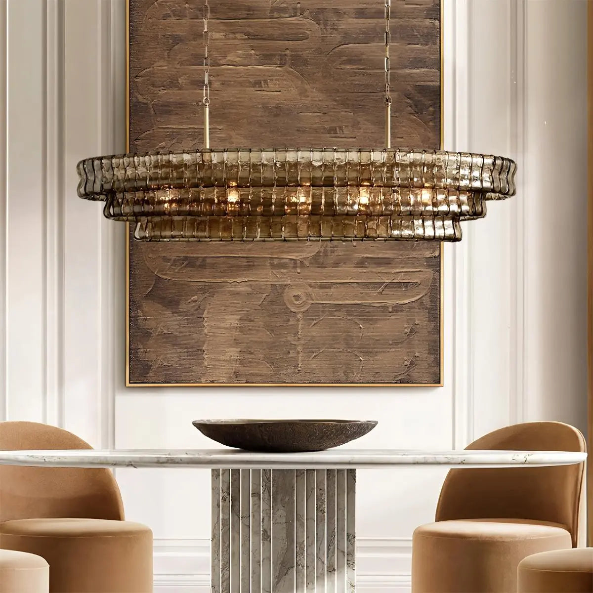 Feyran Light Luxury Murano Ring Layered Glass Chandelier