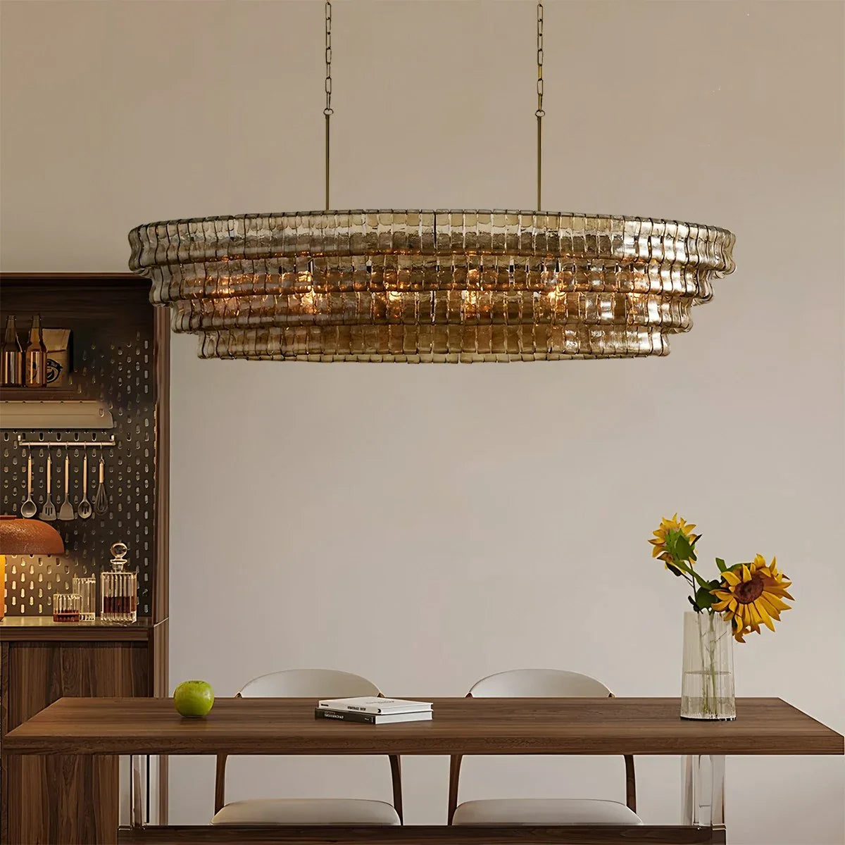 Feyran Light Luxury Murano Ring Layered Glass Chandelier