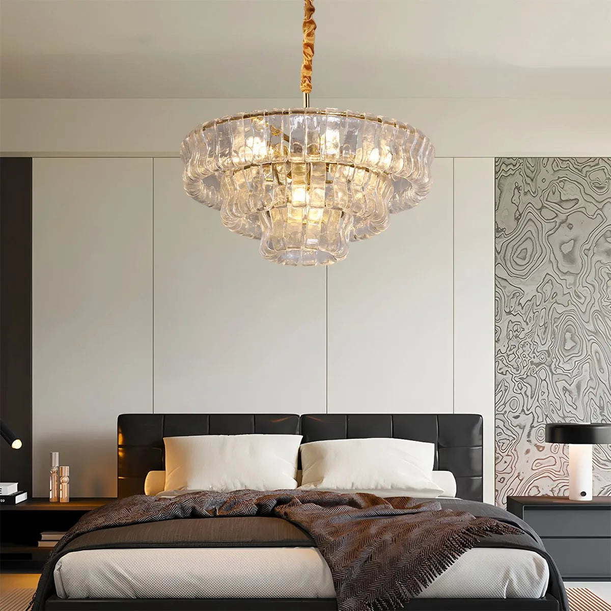 Feyran Light Luxury Murano Ring Layered Glass Chandelier