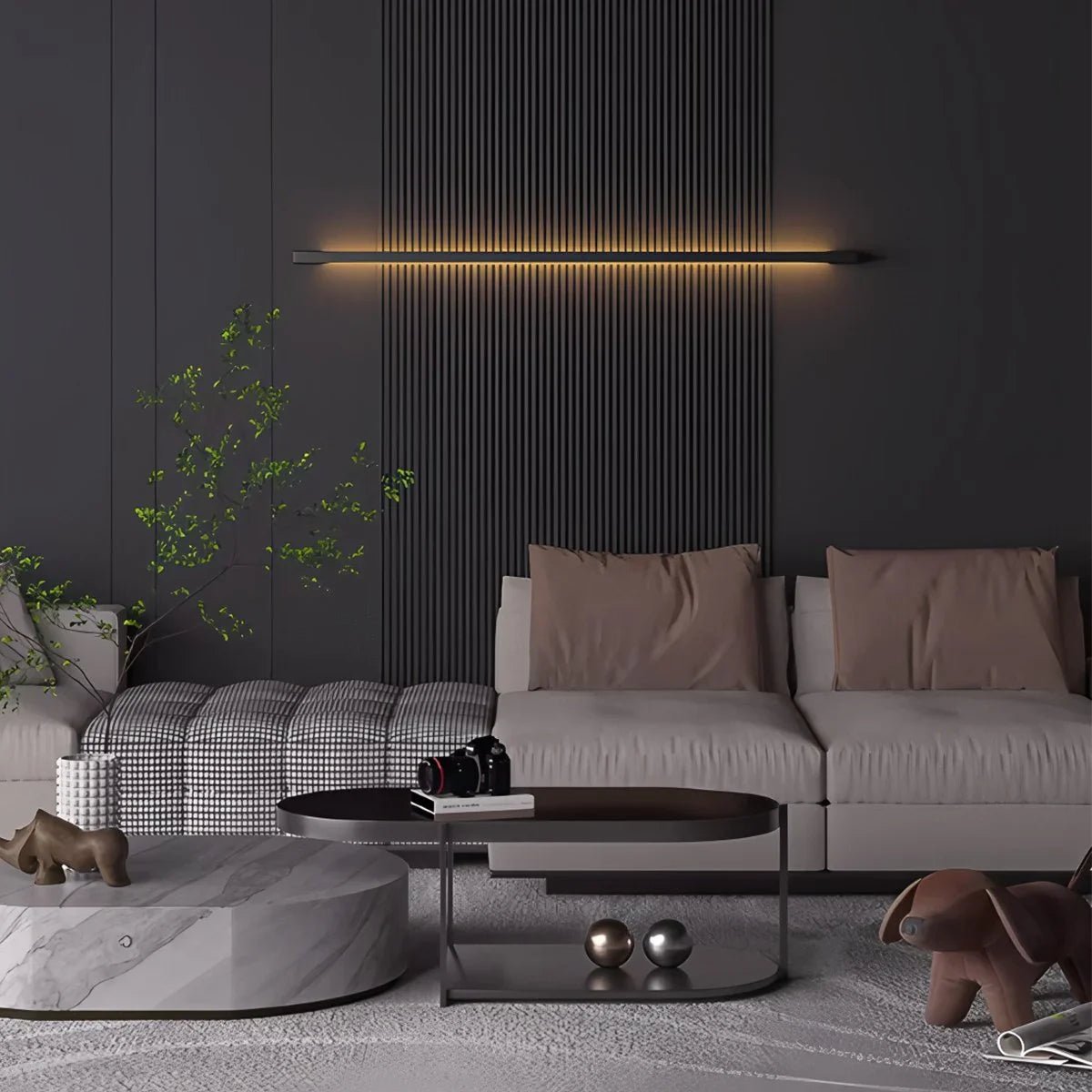 Feyran Long Linear Stairwell Wall Sconce