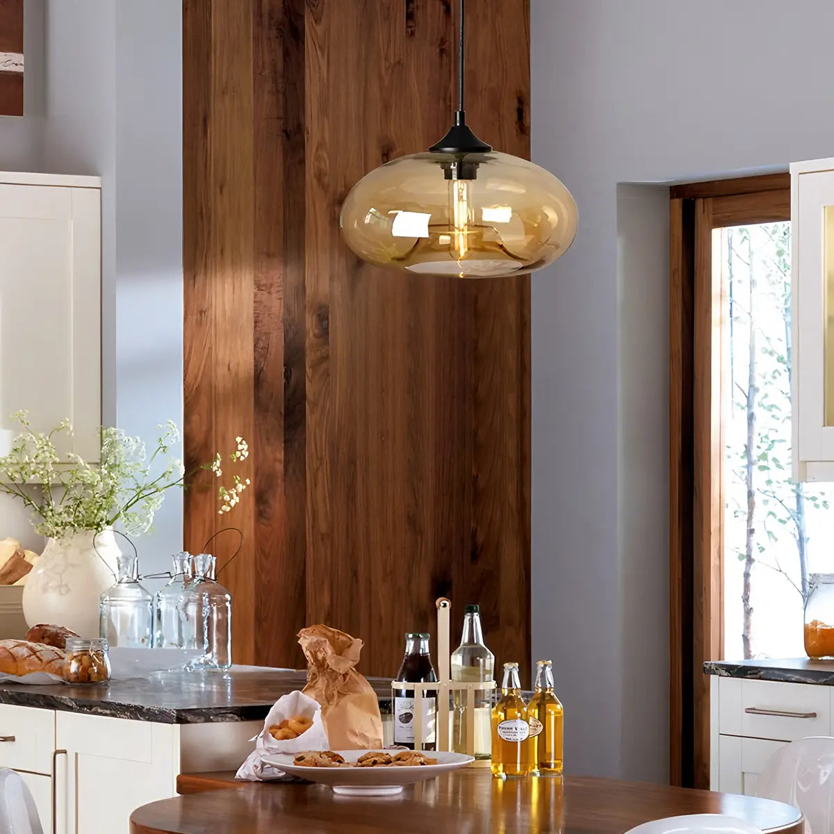 Feyran Colorful Glass Pendant Light for Dining Area