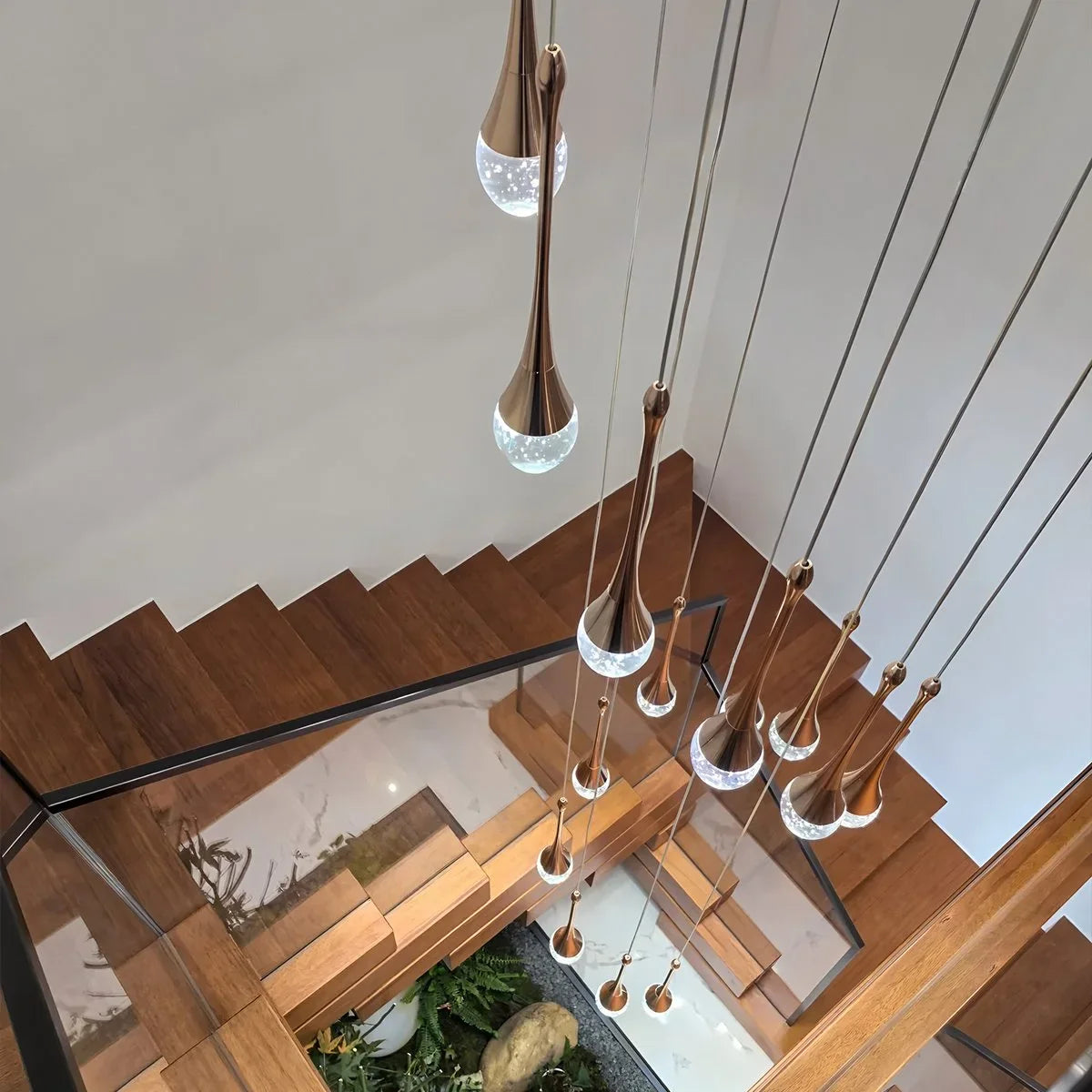 Feyran Luxury Water Drop Pendant Chandelier for Living Room
