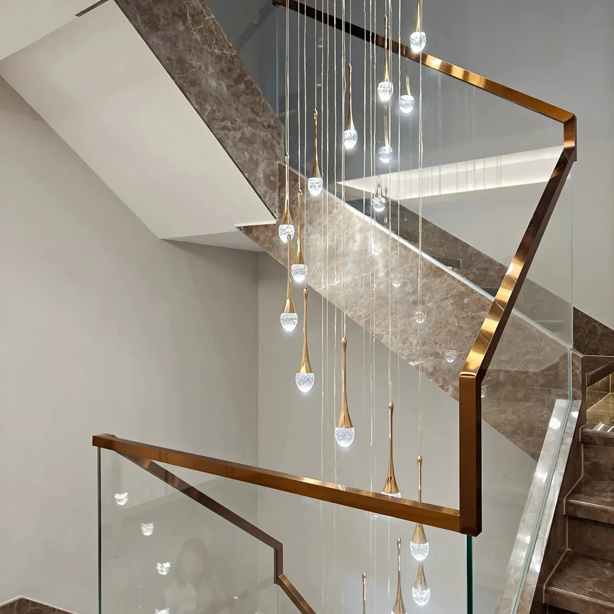 Feyran Luxury Water Drop Pendant Chandelier for Living Room