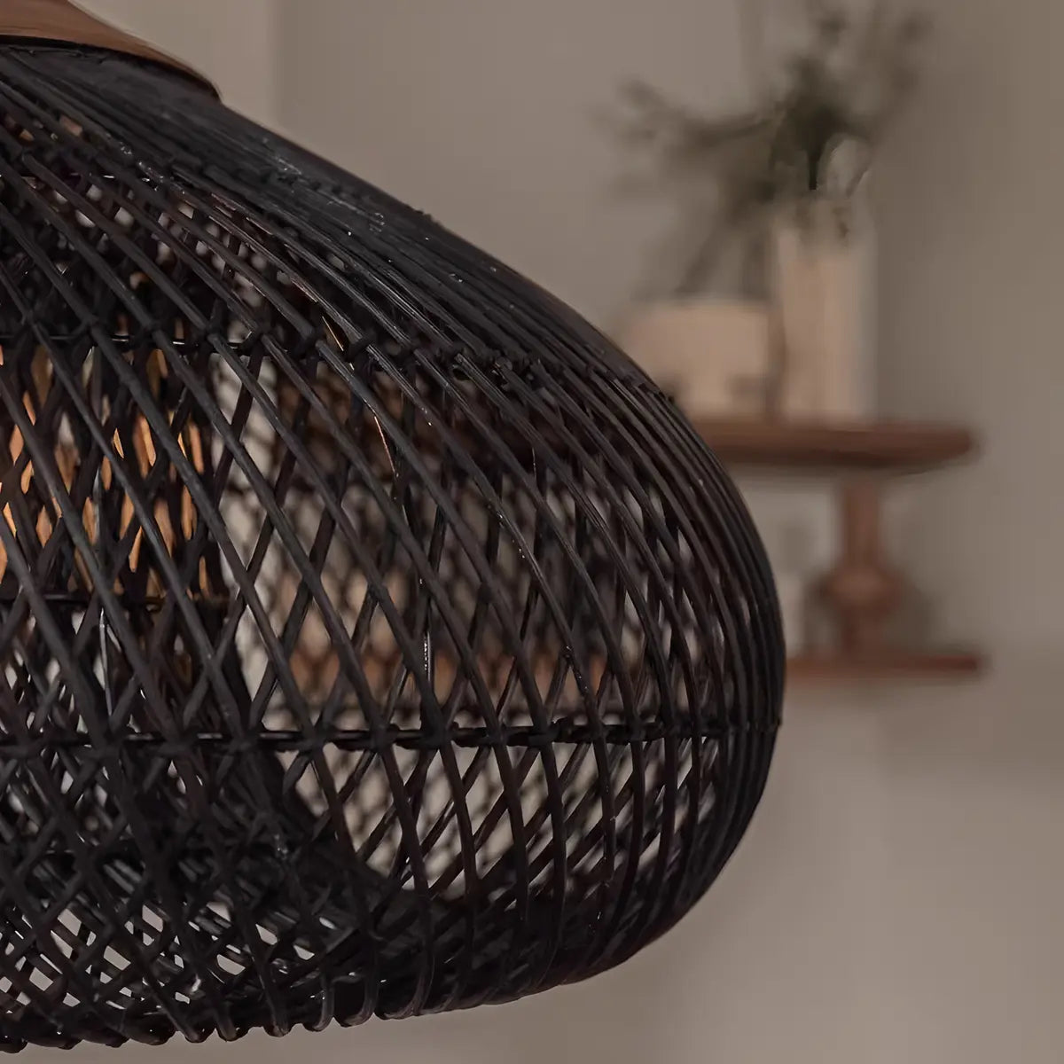 Feyran Rattan Lantern Pendant Light for Dining Room