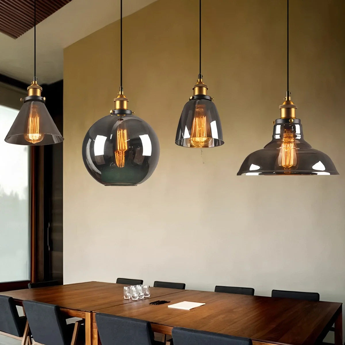 Feyran Mabel Glass Pendant Light for Kitchen Island