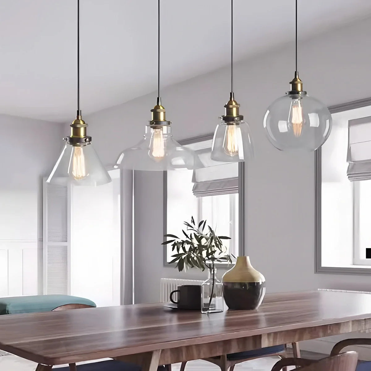 Feyran Mabel Glass Pendant Light for Kitchen Island