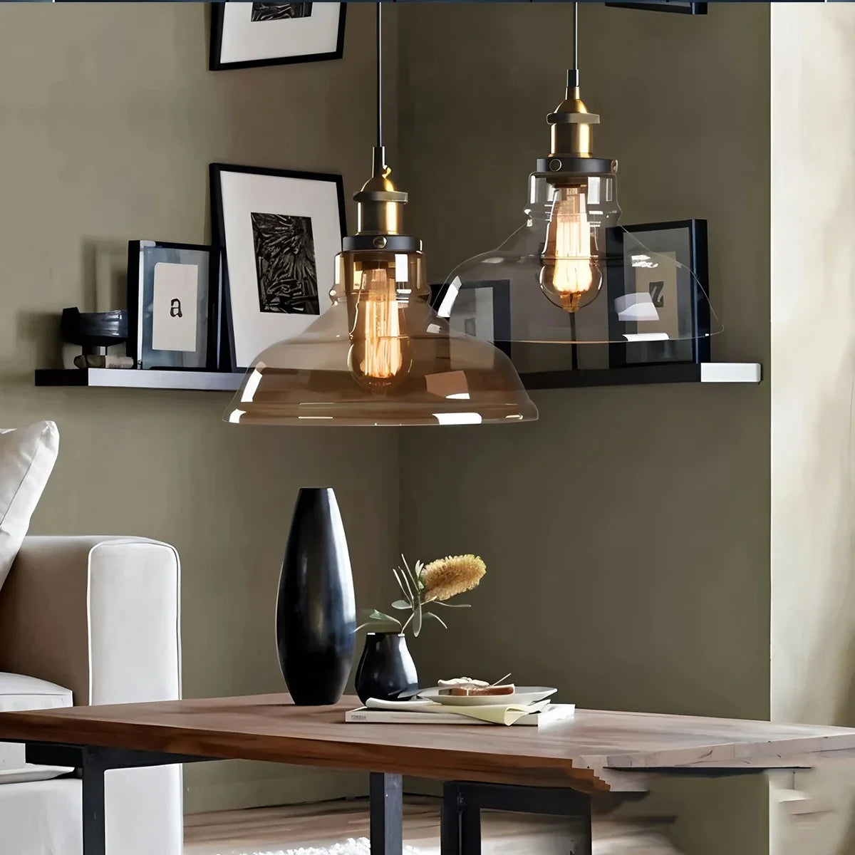 Feyran Mabel Glass Pendant Light for Kitchen Island