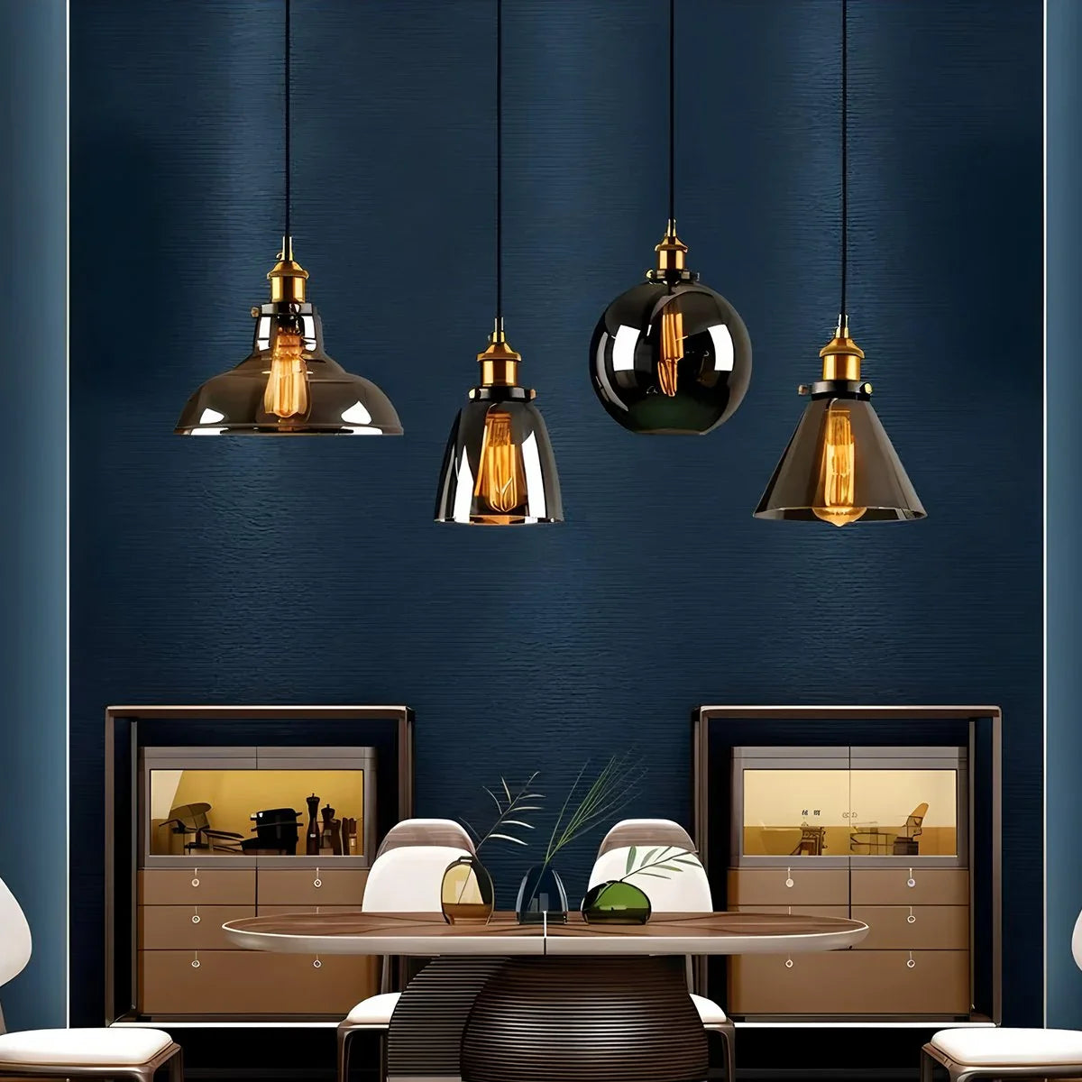 Feyran Mabel Glass Pendant Light for Kitchen Island