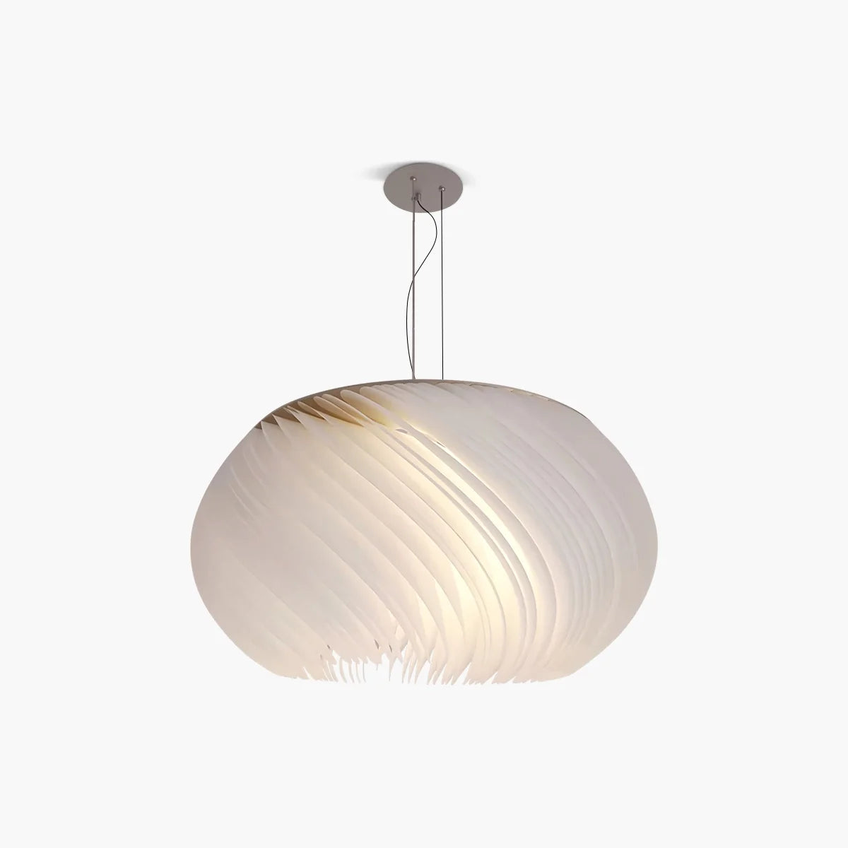 Feyran White Acrylic Petal Pendant Light for Living Room