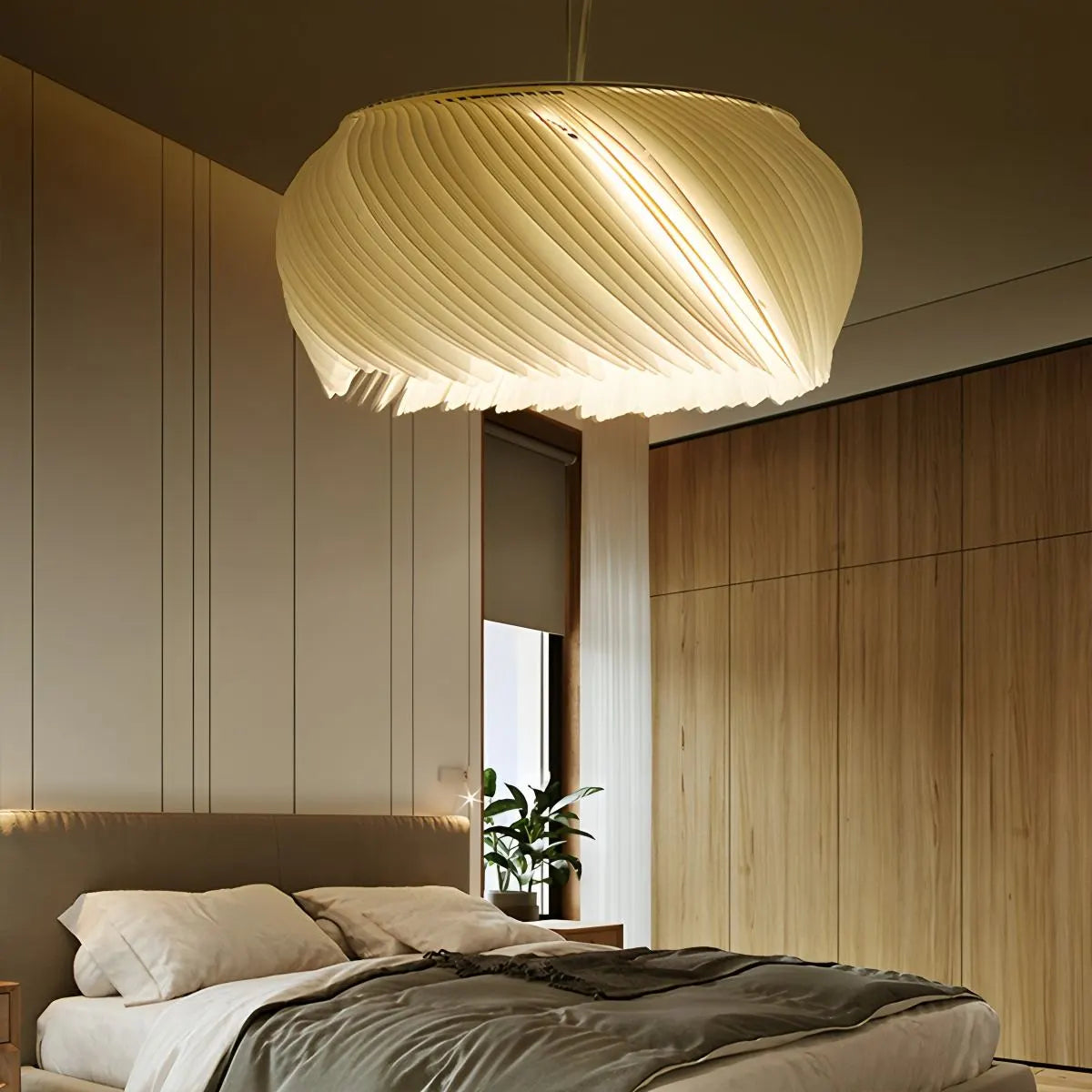 Feyran White Acrylic Petal Pendant Light for Living Room