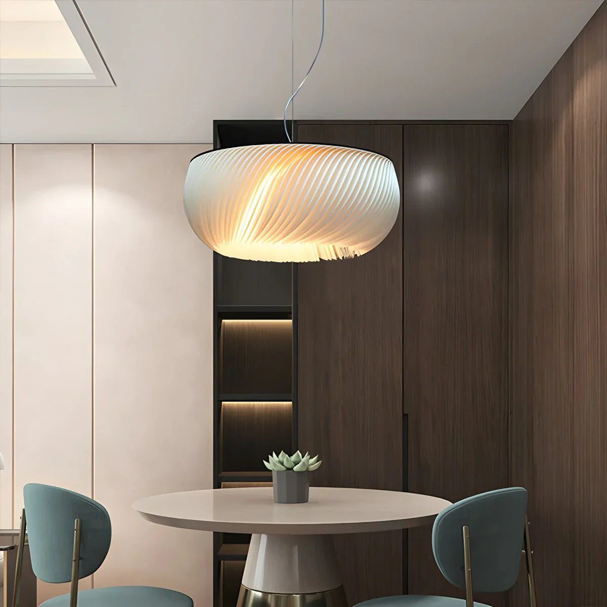 Feyran White Acrylic Petal Pendant Light for Living Room
