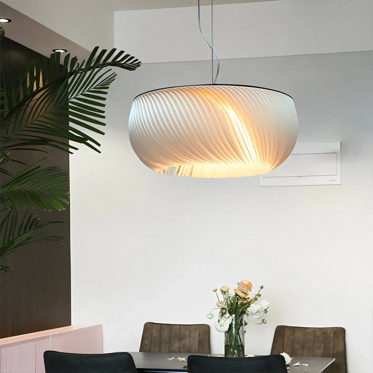 Feyran White Acrylic Petal Pendant Light for Living Room