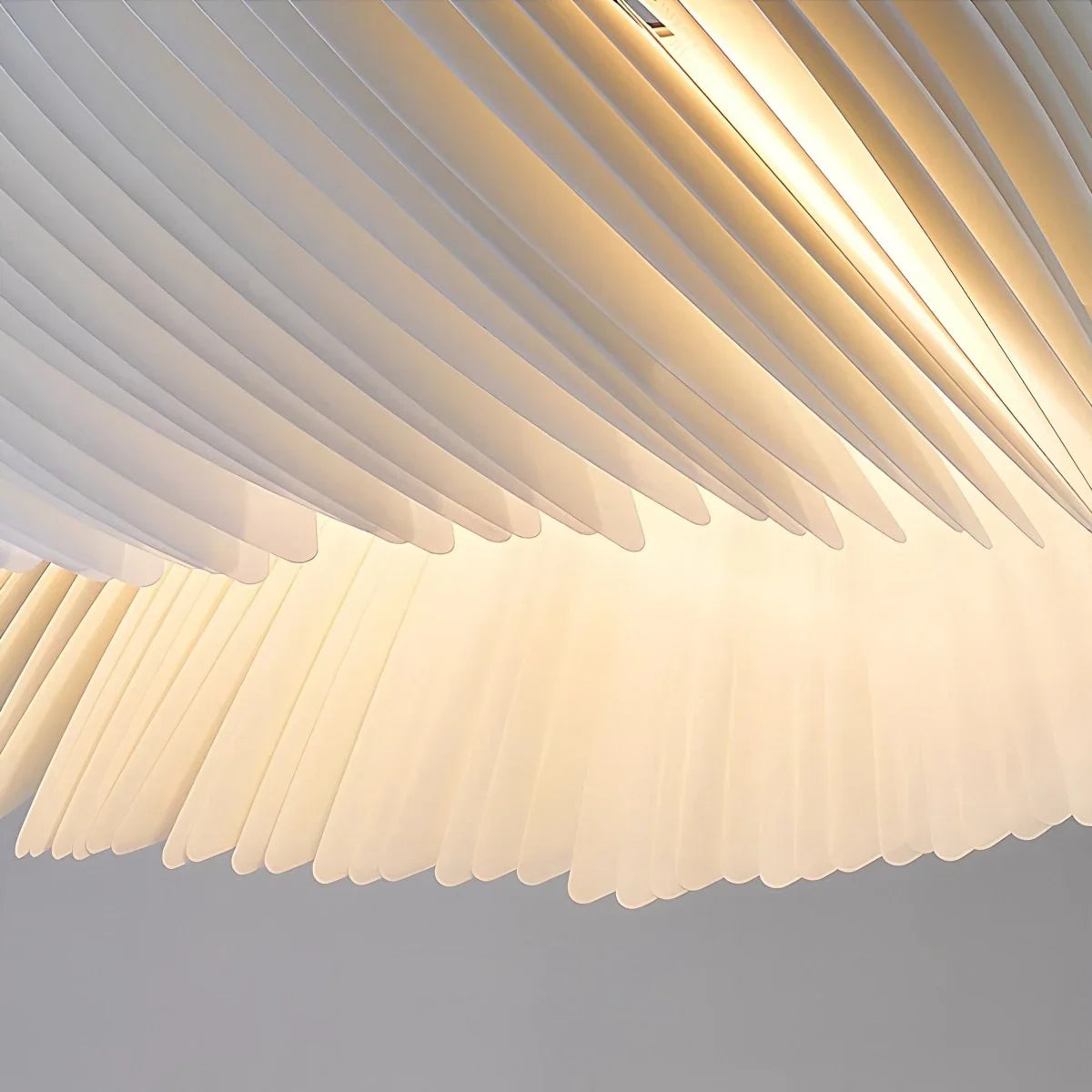 Feyran White Acrylic Petal Pendant Light for Living Room