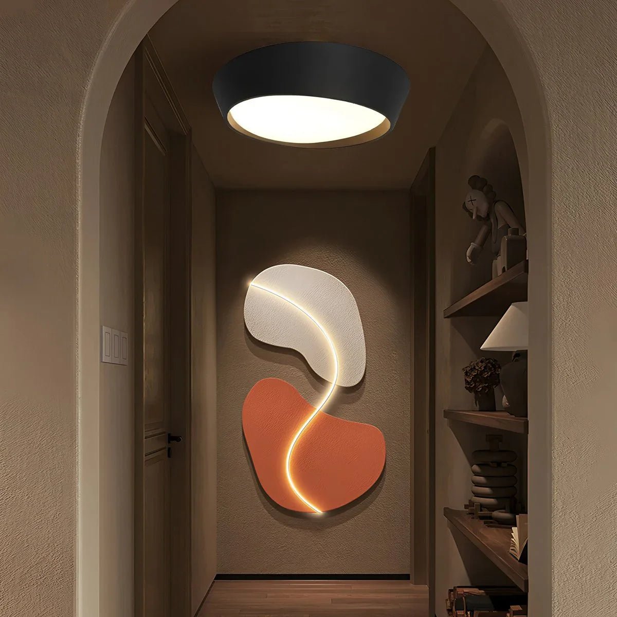 Feyran Modern Round Acrylic Ceiling Light for Bedroom