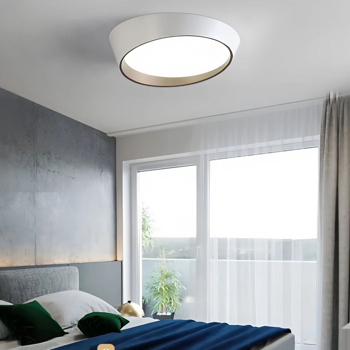 Feyran Modern Round Acrylic Ceiling Light for Bedroom