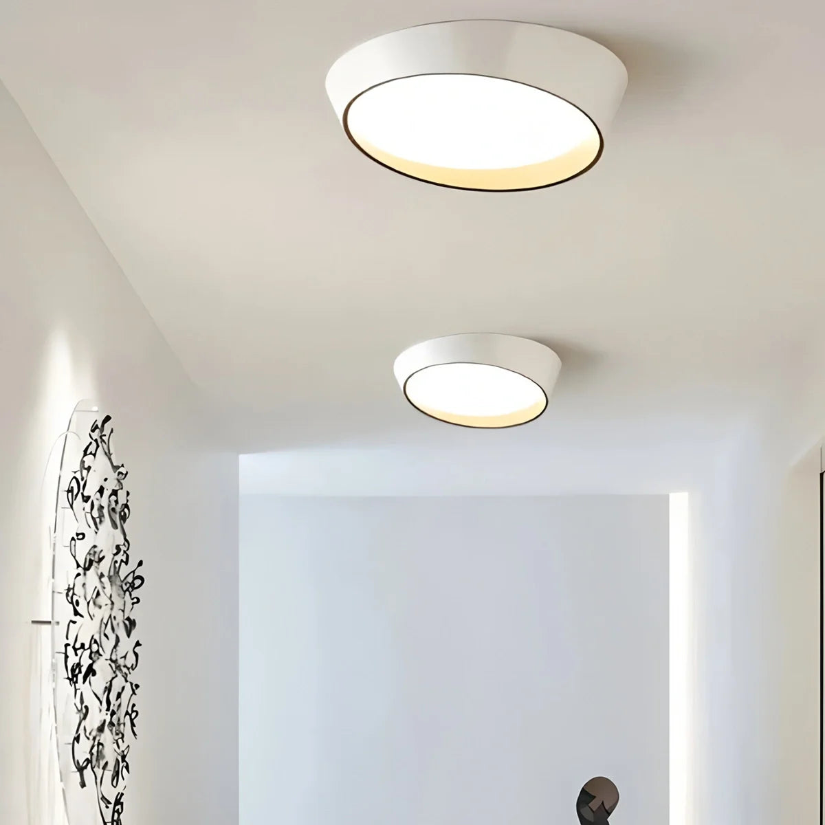 Feyran Modern Round Acrylic Ceiling Light for Bedroom