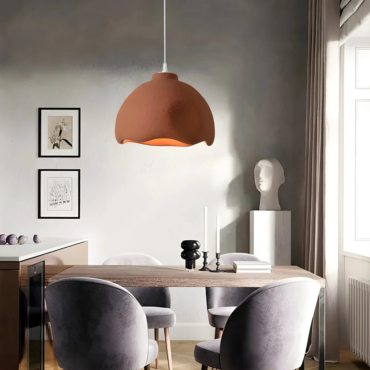 Feyran Micro Cement Pendant Light for Kitchen Dining Area