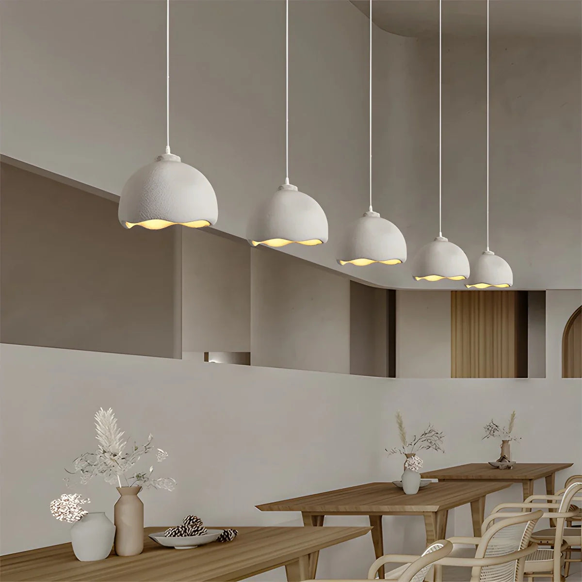 Feyran Micro Cement Pendant Light for Kitchen Dining Area