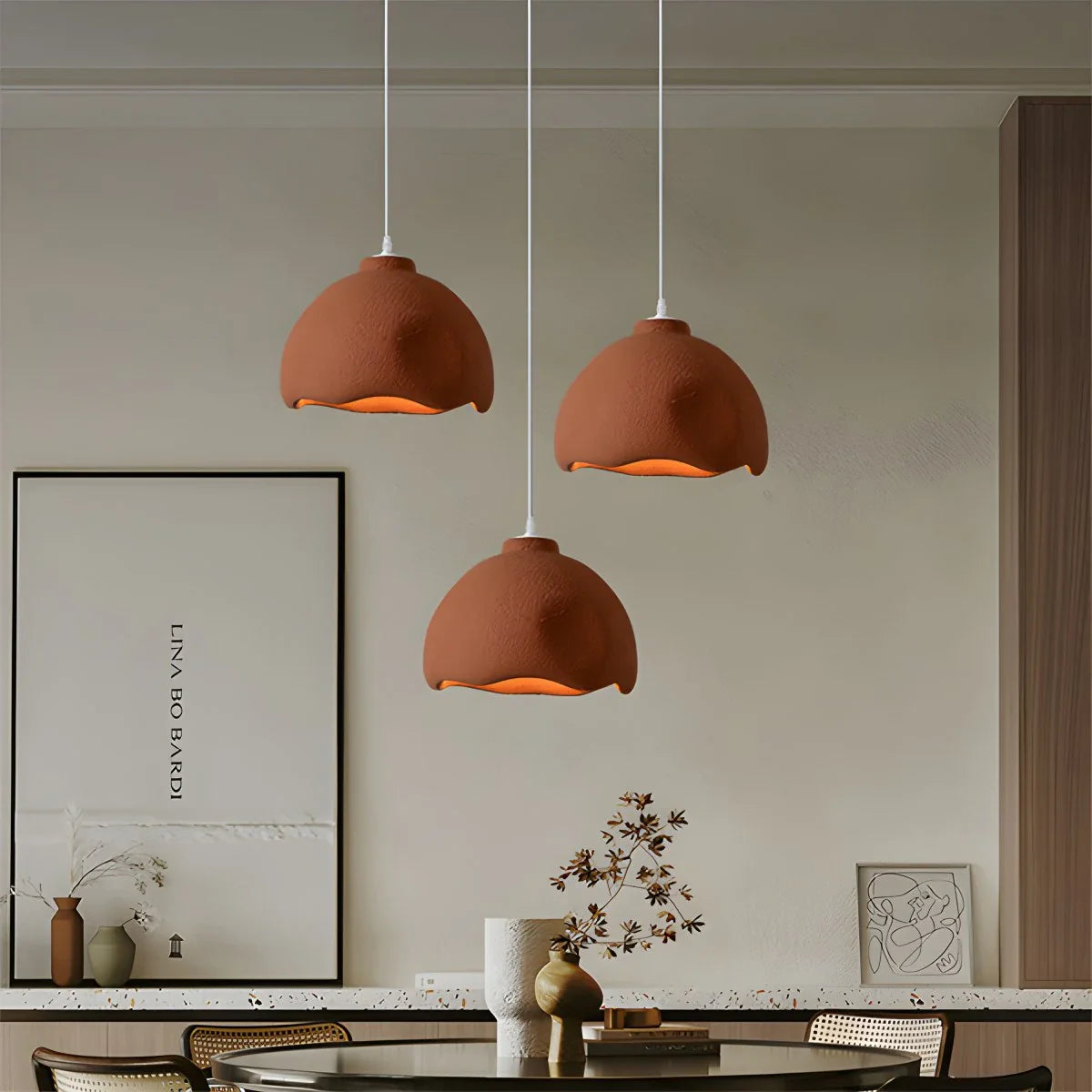 Feyran Micro Cement Pendant Light for Kitchen Dining Area