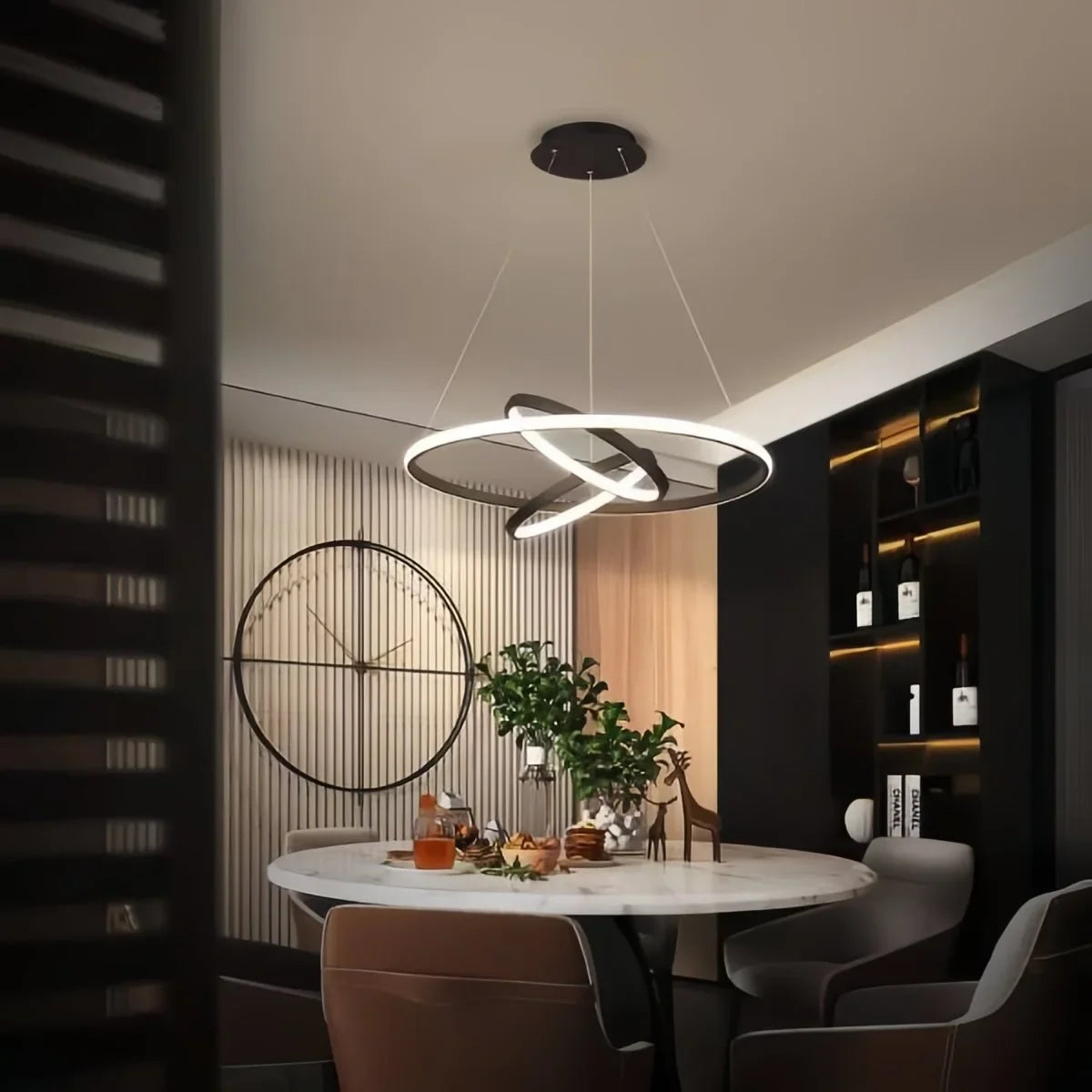 Feyran Minimalist Circular Chandelier Modern Lighting Fixture