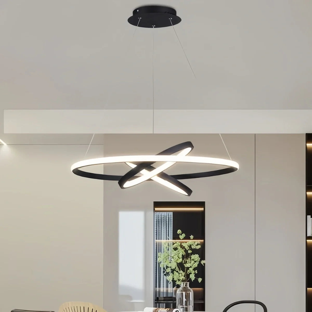 Feyran Minimalist Circular Chandelier Modern Lighting Fixture