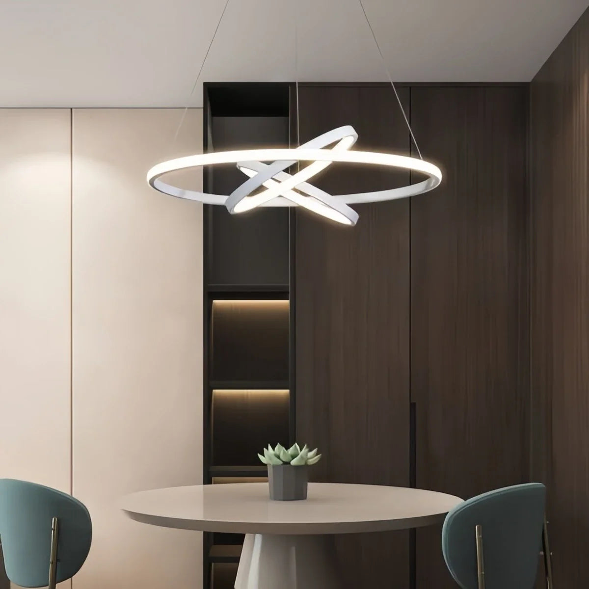 Feyran Minimalist Circular Chandelier Modern Lighting Fixture