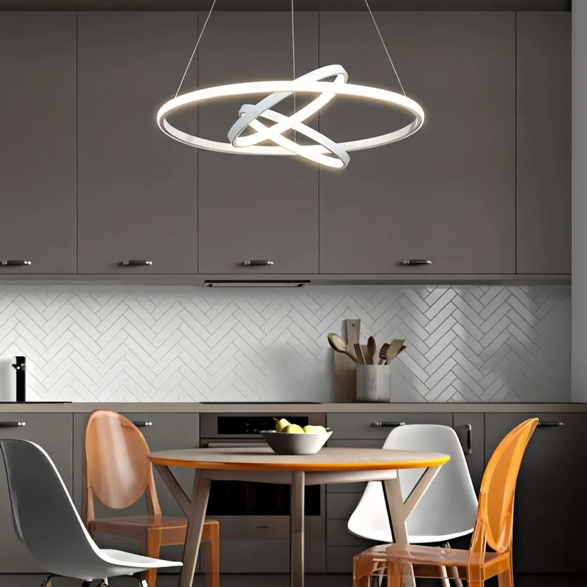 Feyran Minimalist Circular Chandelier Modern Lighting Fixture