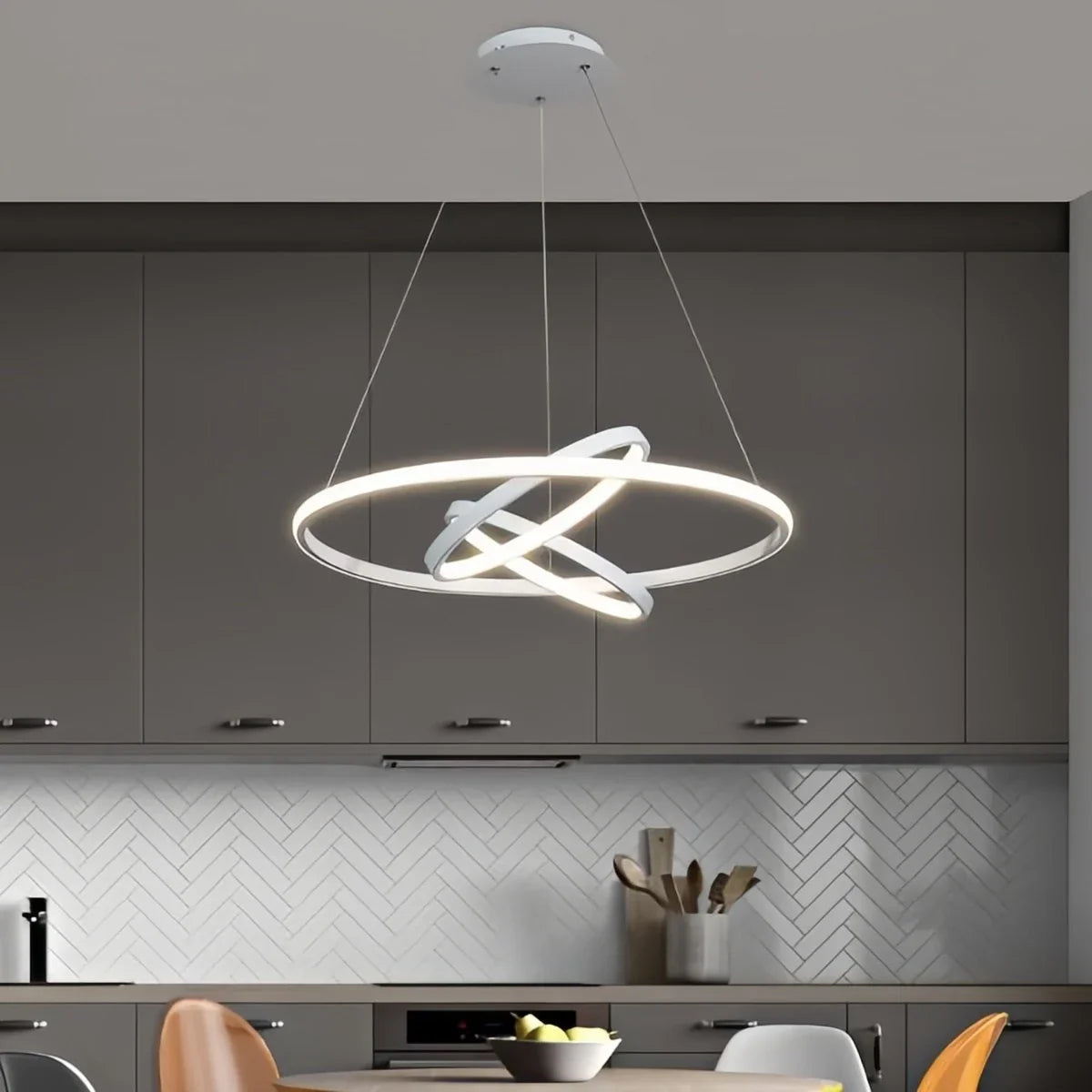 Feyran Minimalist Circular Chandelier Modern Lighting Fixture