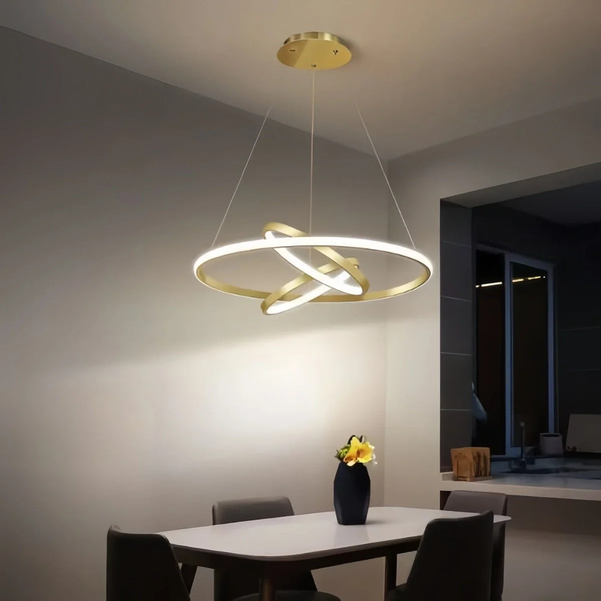 Feyran Minimalist Circular Chandelier Modern Lighting Fixture