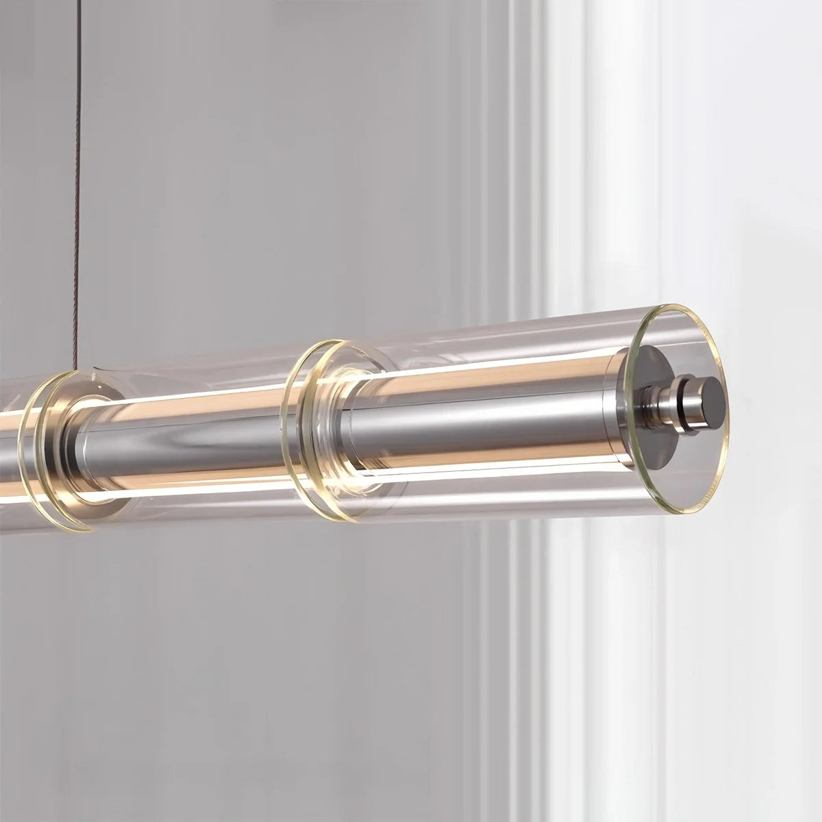 Feyran Minimalist Long Glass Pendant Light