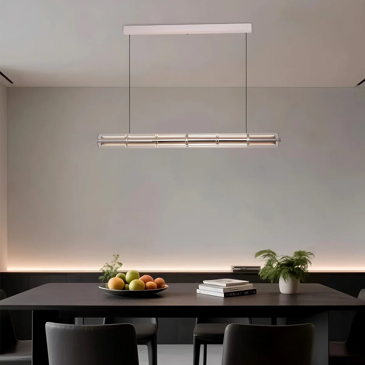 Feyran Minimalist Long Glass Pendant Light