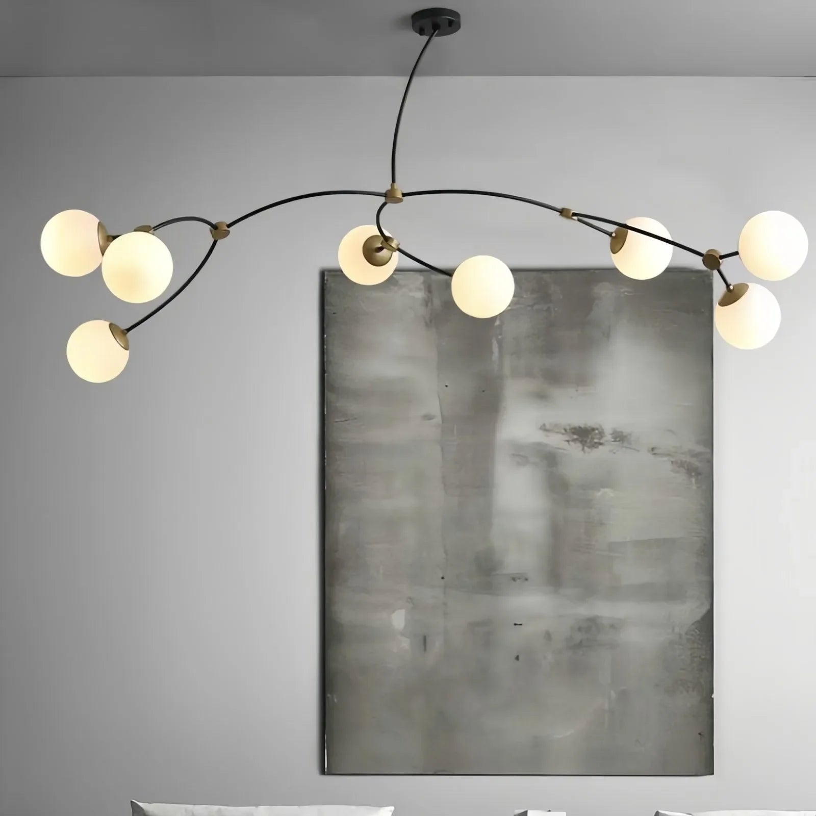 Feyran Minimalist Sputnik Globe Glass Chandelier