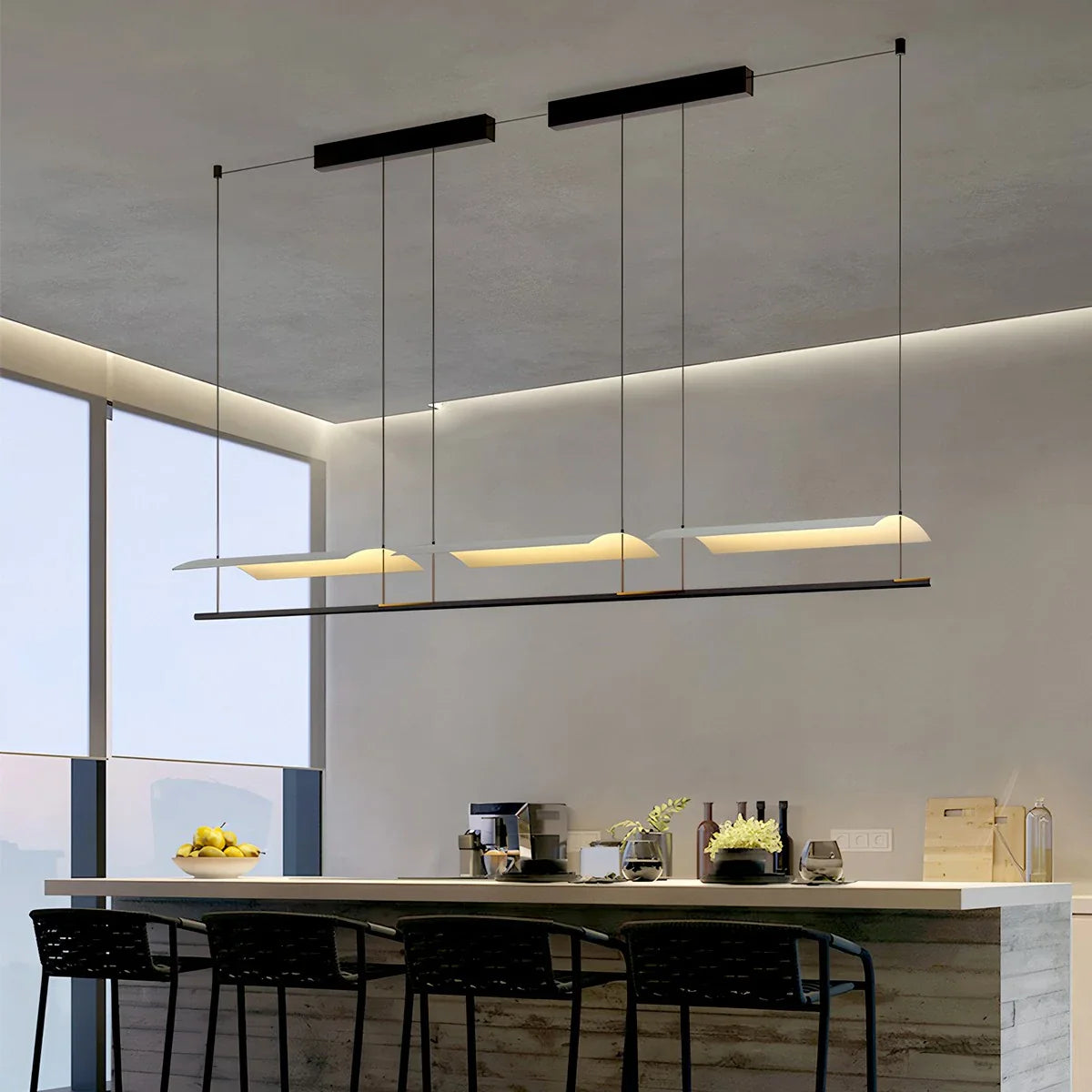 Feyran Minimalist Tile Shape Dining Room Pendant Light