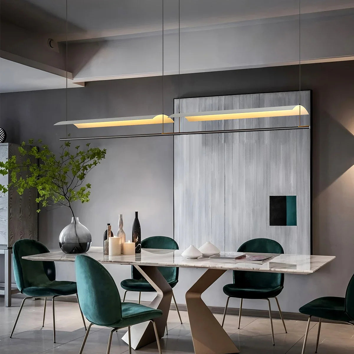 Feyran Minimalist Tile Shape Dining Room Pendant Light