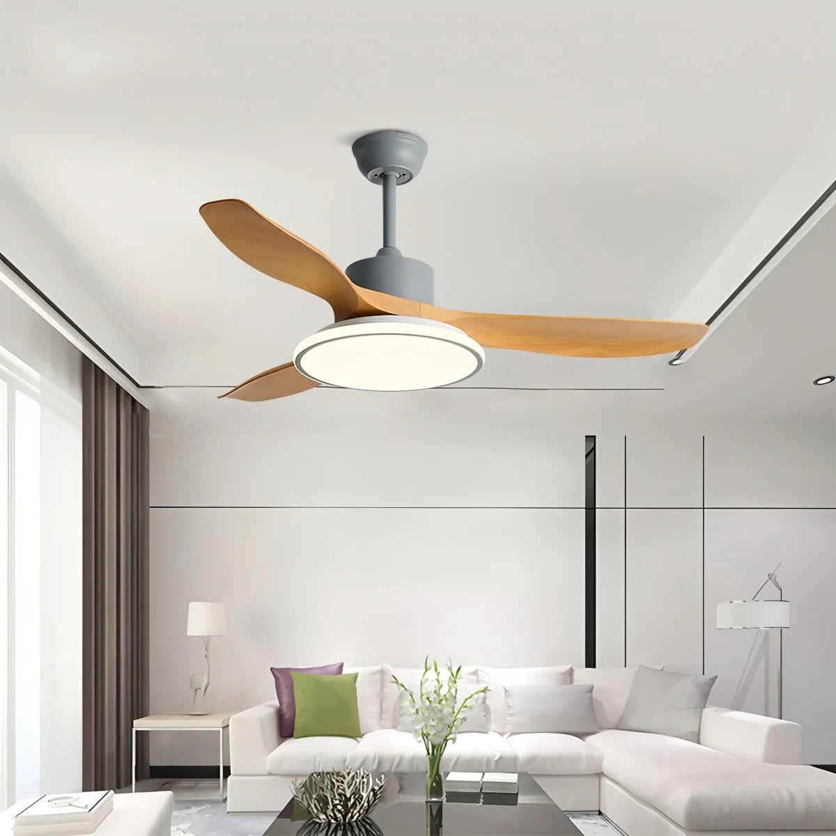 Feyran Modern 3 Blade Ceiling Fan with Light