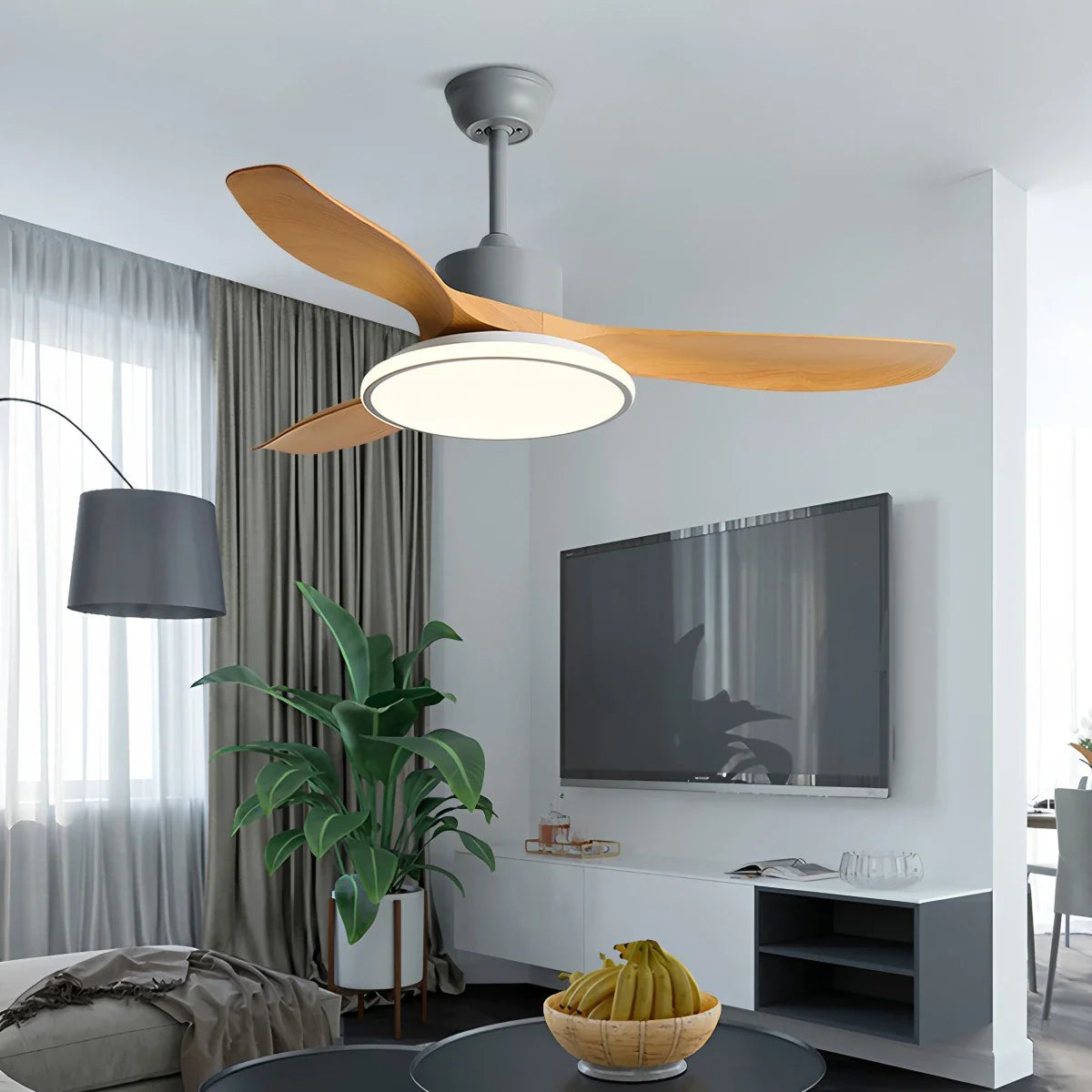 Feyran Modern 3 Blade Ceiling Fan with Light