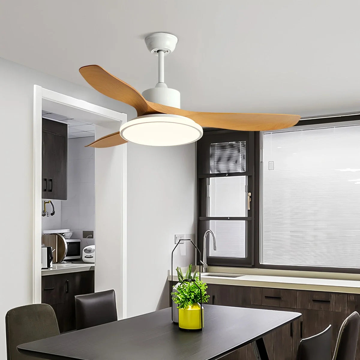 Feyran Modern 3 Blade Ceiling Fan with Light