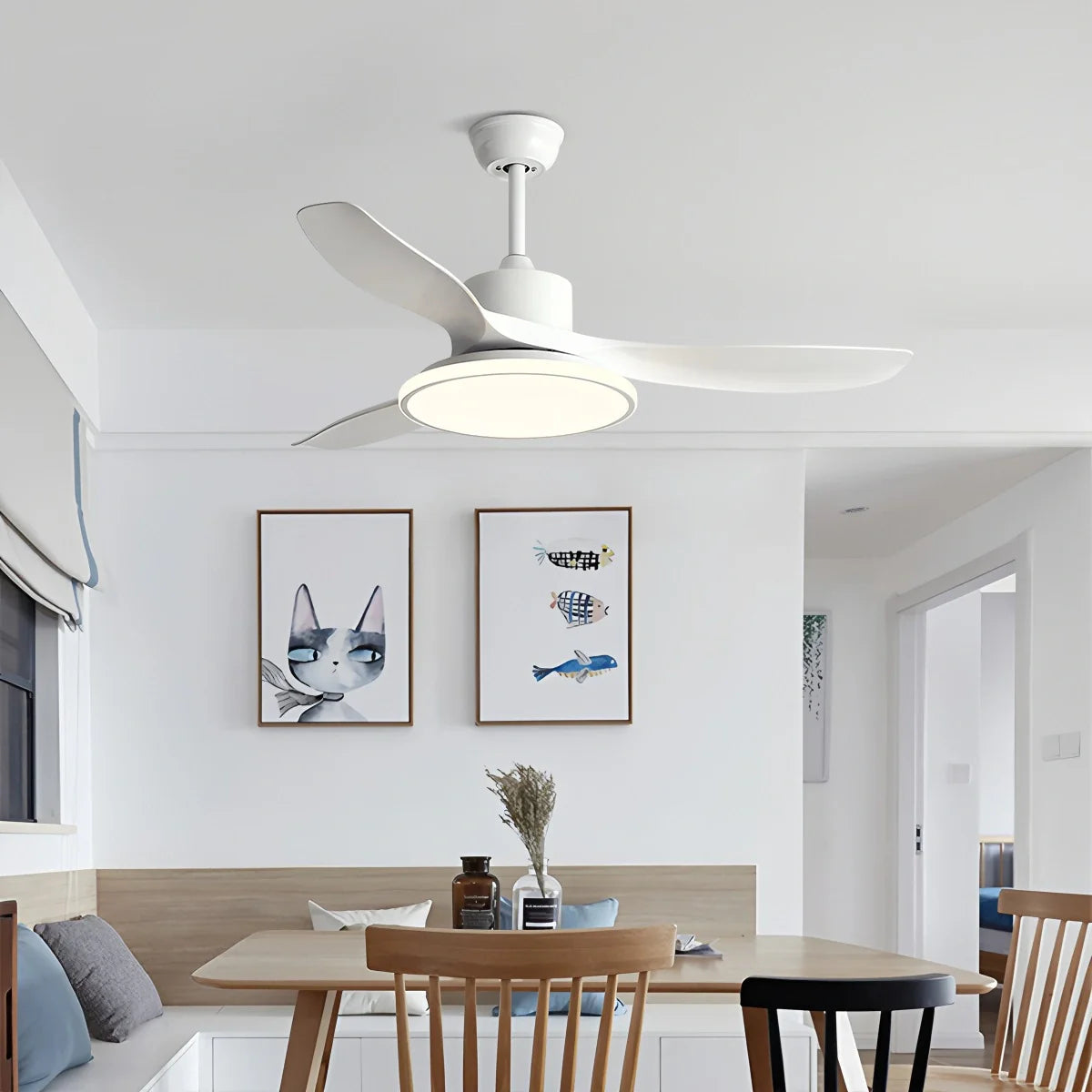 Feyran Modern 3 Blade Ceiling Fan with Light