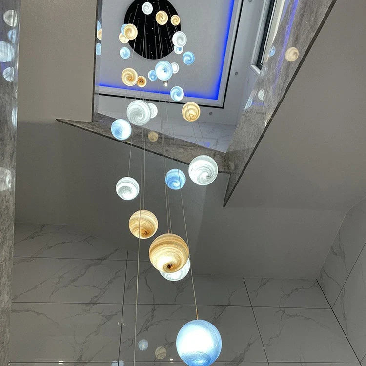 Feyran Modern Attic 3D Moon Celestial Chandelier