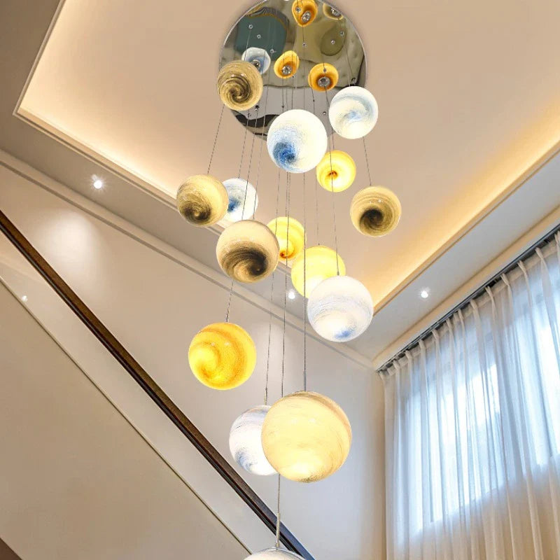 Feyran Modern Attic 3D Moon Celestial Chandelier