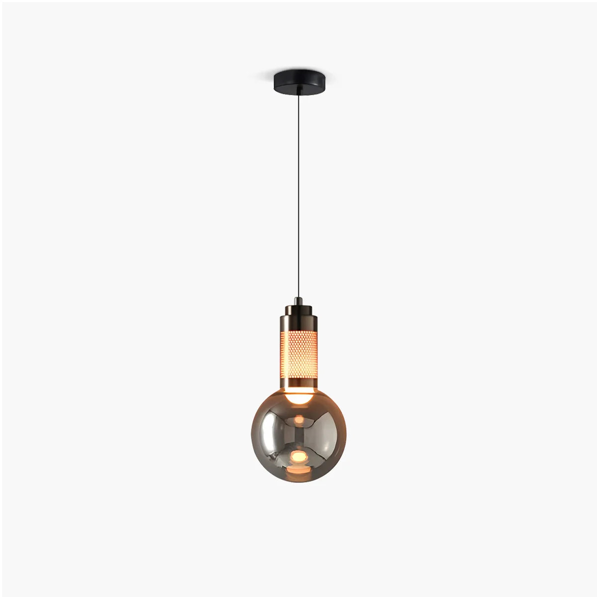 Feyran Industrial Glass Pendant Light for Bedroom