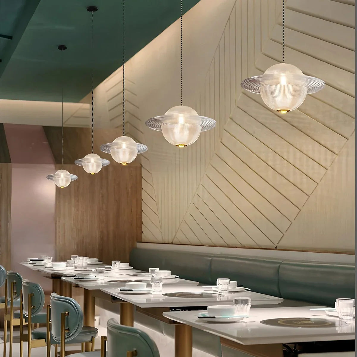 Feyran Modern Glass Planet Pendant Light