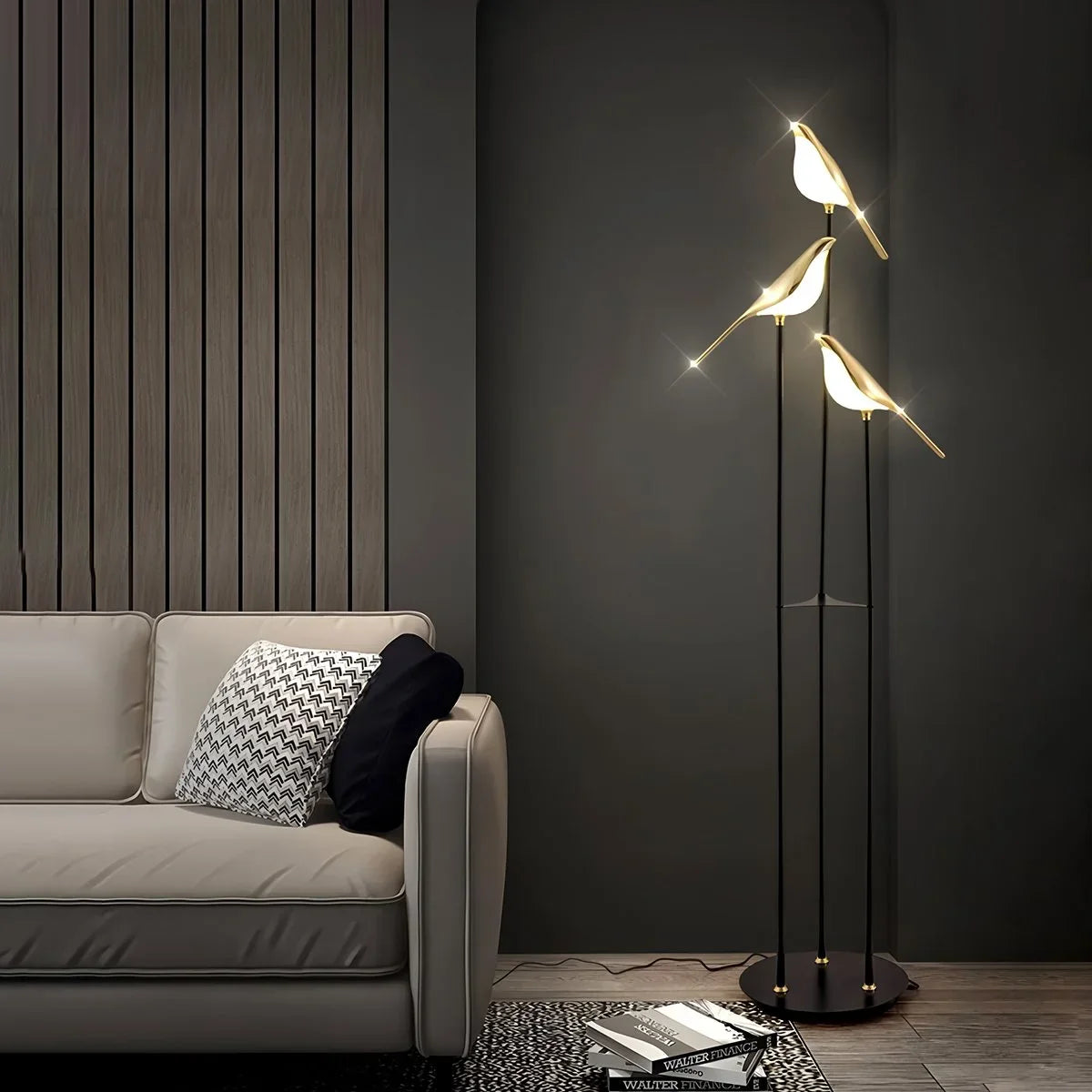 Feyran Modern Gold Birds LED Chandelier
