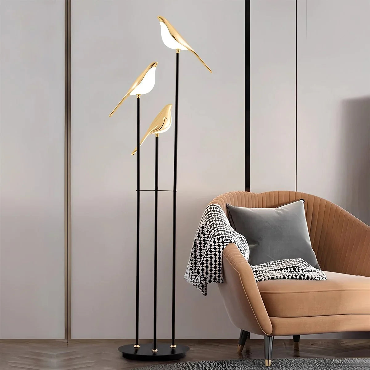 Feyran Modern Gold Birds LED Chandelier
