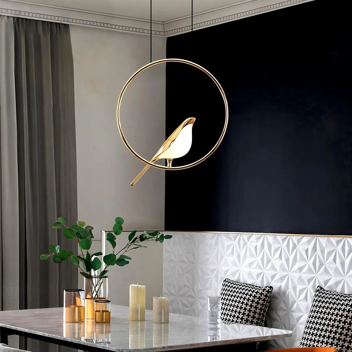 Feyran Modern Gold Birds LED Chandelier